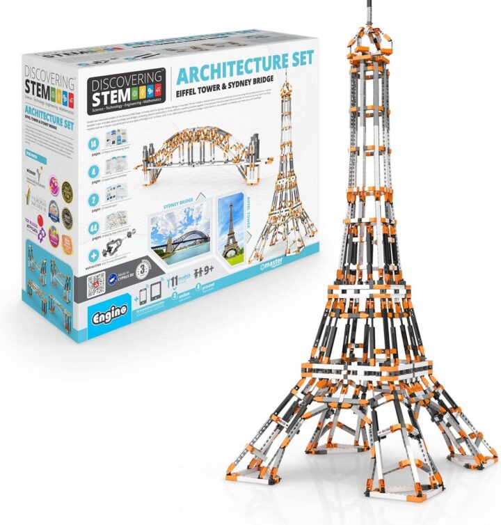 Engino STEM ARCHITECTURE SET Eiffel Tower and Sydney Bridge