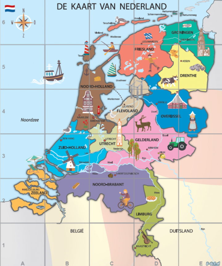 Kaart nederland PVC